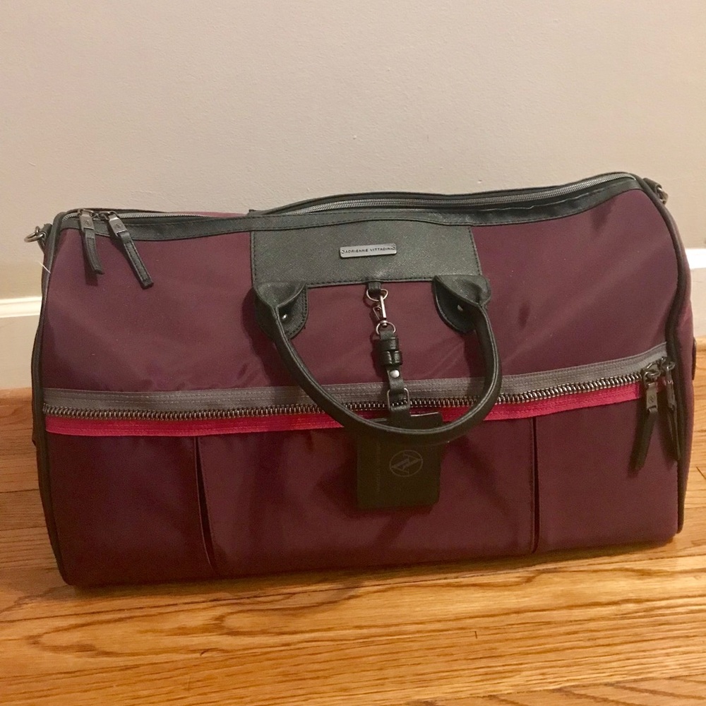 Adrienne Vittadini Purple Duffle Bag